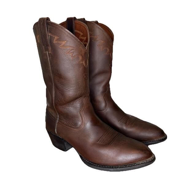 Ariat Men’s 11.5 Boots Western Cowboy Leather Brown Classic Work Pull On Ranch - Picture 1 of 10